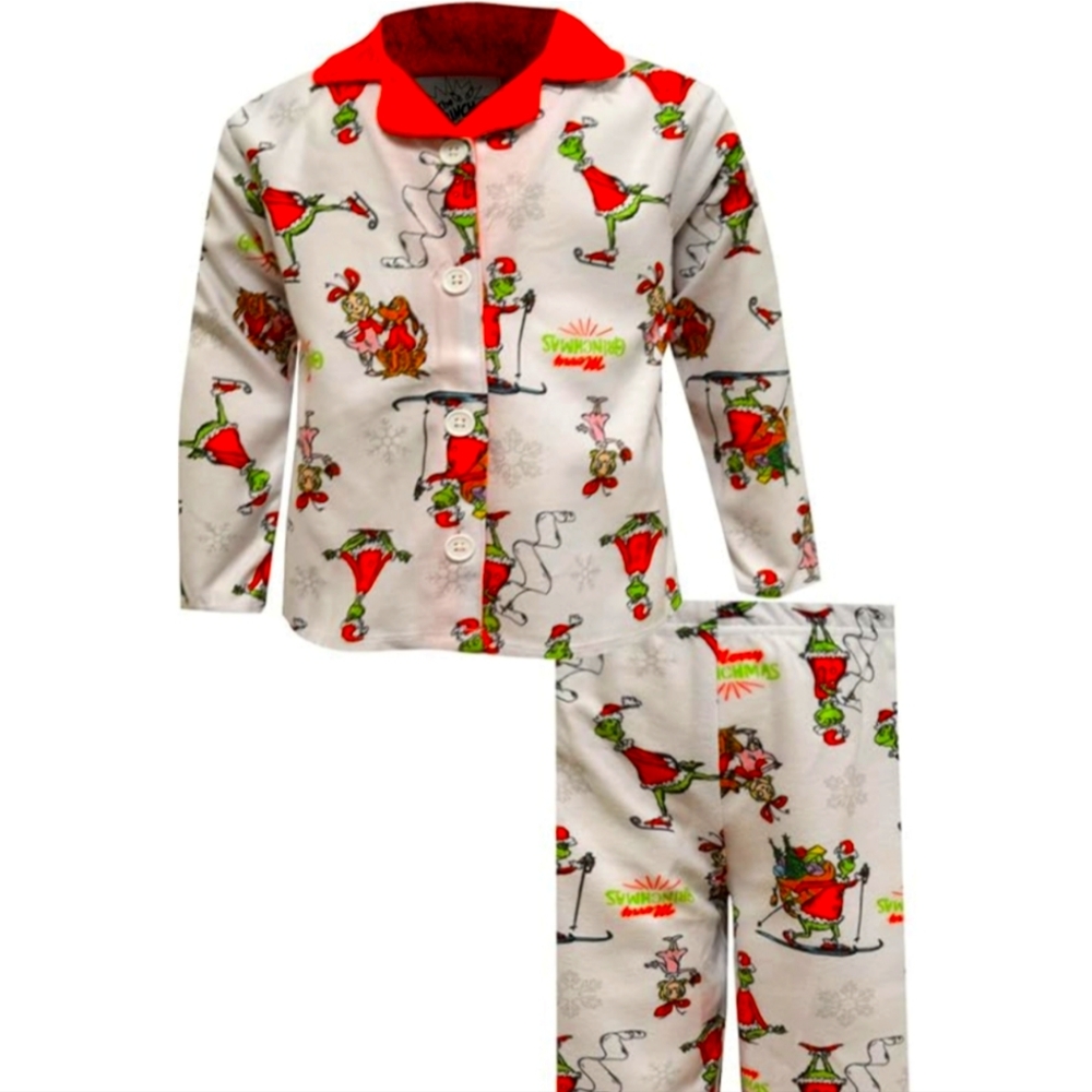 Grinch pajamas- white background